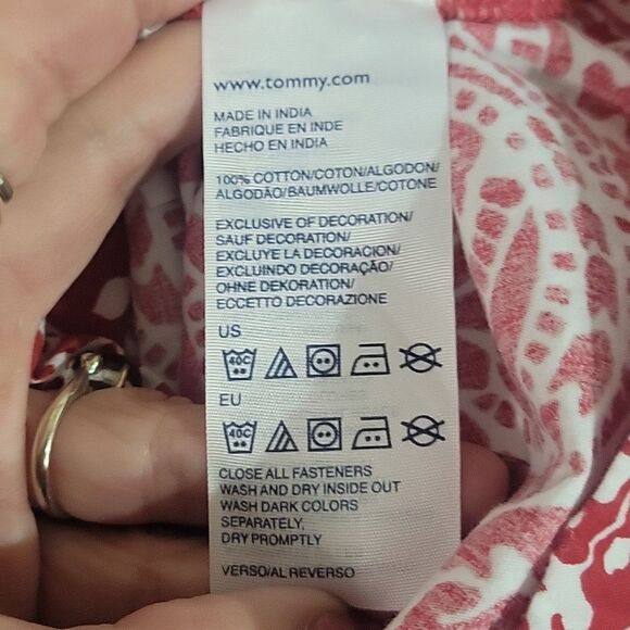 Tommy Hilfiger Red Paisley Pleated Tulip Cowgirl VTG Y2K Skirt Women's Size 6 - Picture 3 of 3